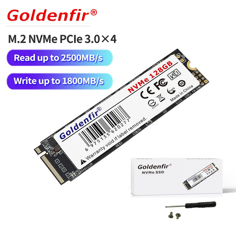 Goldenfir M.2 SSD PCIe 128GB 256GB  512GB disk SSD M.2 NVMe 1TB solid state hard disk