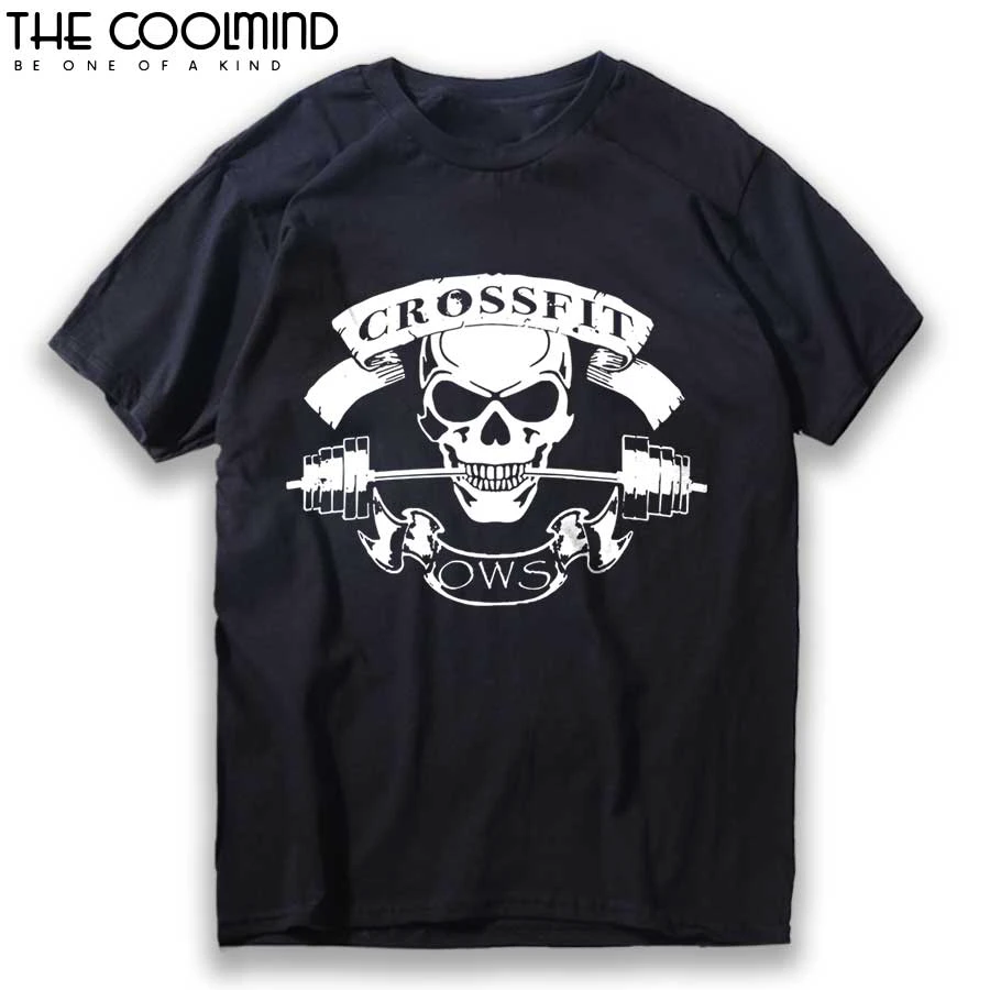 COOLMIND 100% cotton Men T-Shirt Male casual T shirt Homme Summe CROSSFIT design t-Shirts Men's Tee Shirts Man Clothes