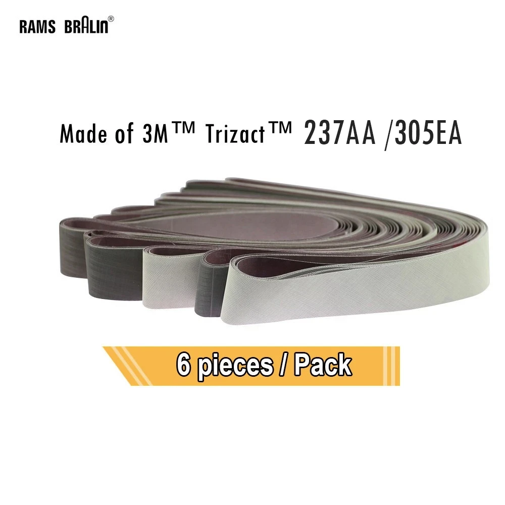 6 pieces 1220/2000x50mm 3M Trizact Sanding Belt 237AA for Stainless Steel Polishing A3 A5 A6 A16 A30 A65