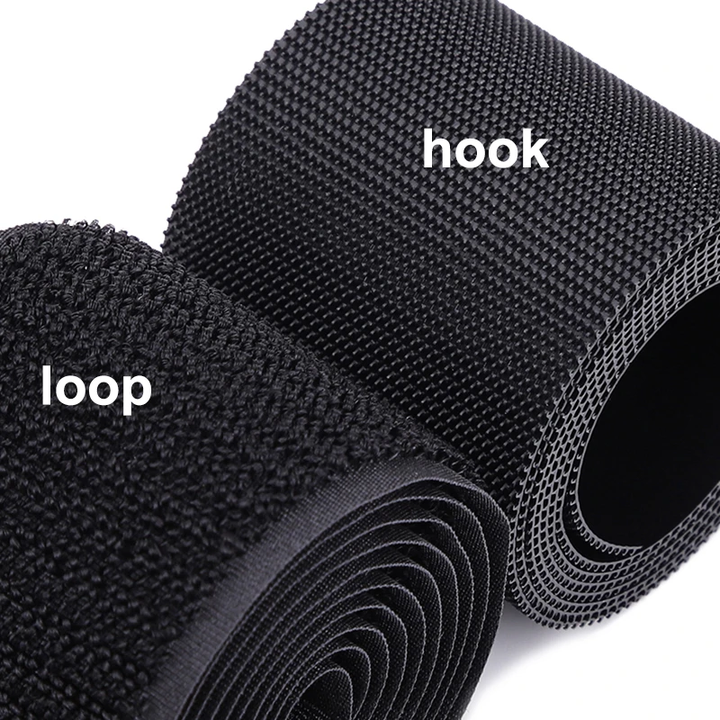 5meter 20-100mm High Quality Strong Adhesive Hook Loop Fastener Tape Strip Nylon Sticker Velcros Adhesive for Sewing DIY No Glue