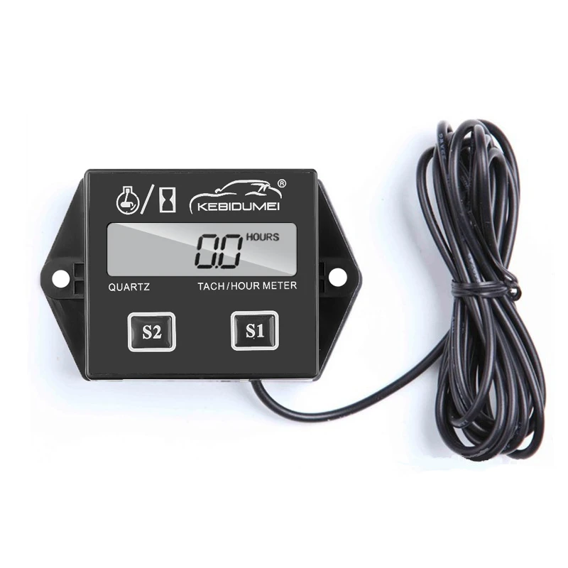 Car LCD Engine Counter Tachometer Gauge Tach Hour Meter For all 2 4 stroke Gasoline engine Waterproof for Motorcycle SUV