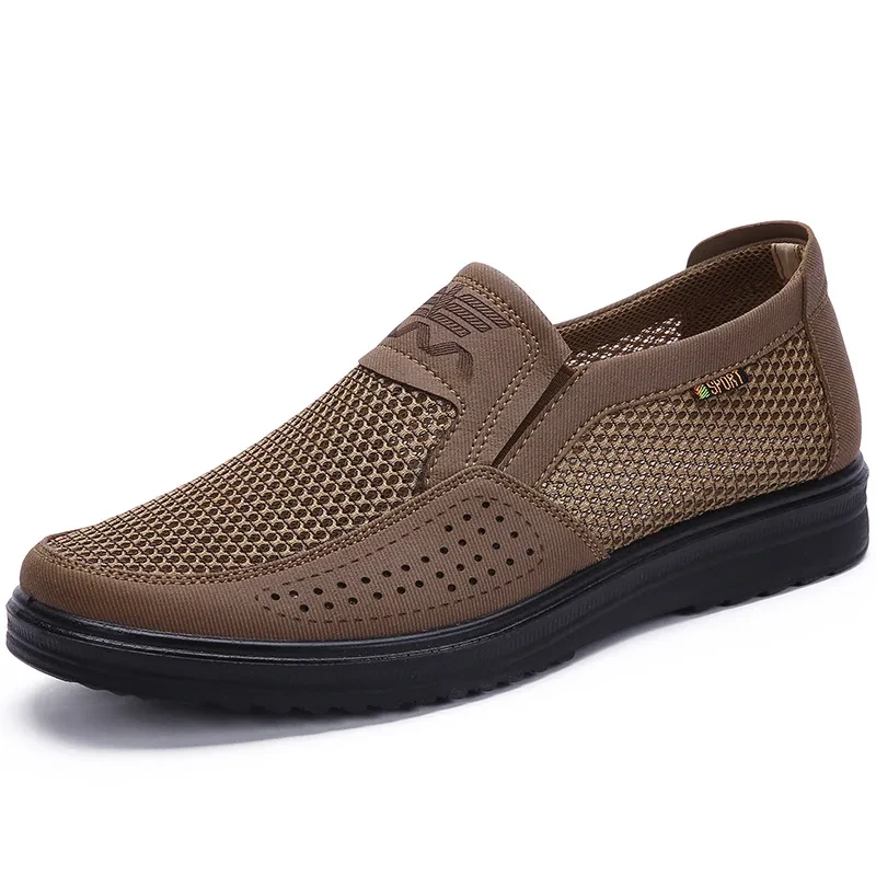 New Listed  New Brand 2021 Men Casual Hot Sales High-End Shoes Summer Mesh for Men Super Light Flats Shoes Big Size # 38-48