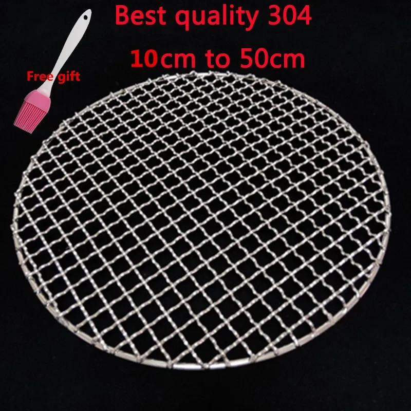 304 Stainless Steel round BBQ Grill Mesh Home Roast Nets Bacon Grill Tool Iron Nets barbecue accessories non-stick BBQ Mat Grid