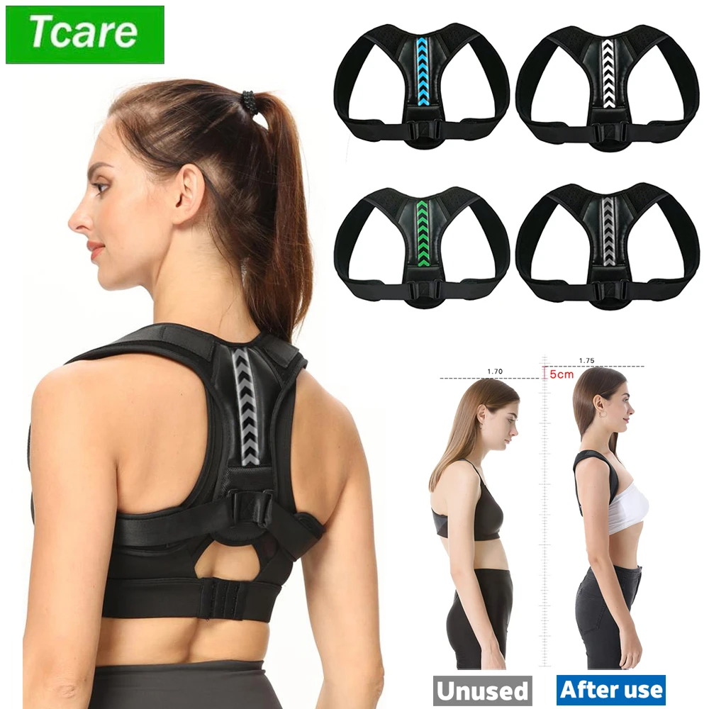 Tcare Posture Corrector Belt Adjustable Back Brace Support Men Women Clavicle Spine Back Shoulder Lumbar Posture Correction Hot