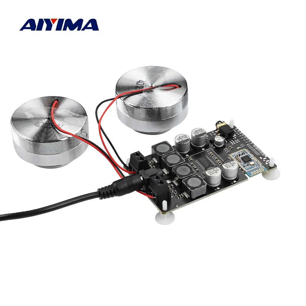 AIYIMA 2 Inch Audio Portable 25W Resonance Vibration Speaker TPA3118 Bluetooth-compatible Power Amplifier Sound Speaker DC12V5A