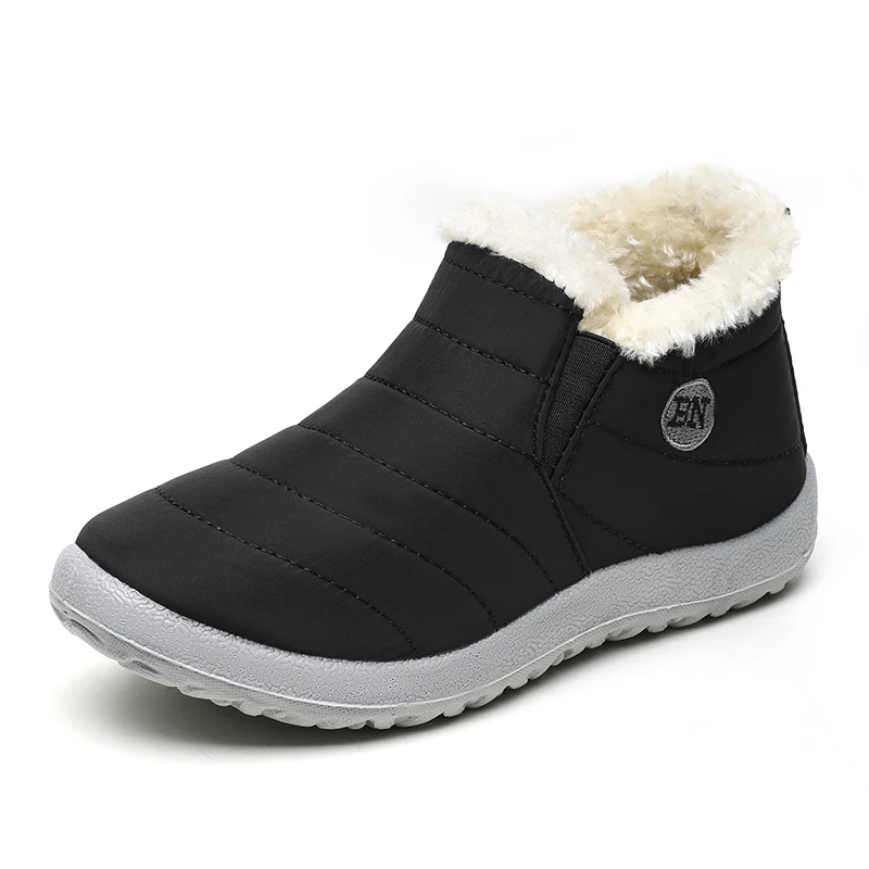 Women's Warm Shoes Casual Snow Platform Boots Cotton Fabric Waterproof Non-Slip Fur Women Boots Winter Female Shoes Botas Mujer