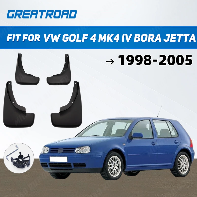Car Mud Flaps For VW Golf 4 Mk4 IV Bora Jetta 1998-2005 Mudflaps Splash Guards Front Rear Fender Mudguards1999 2000 2001 2002