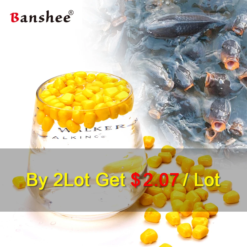 High Quality 100Pcs/Lot Fishing Corn Floating Boilies Flavoured Soft Lure Grass Carp Bait Silicone Soft Plastic Bait Artificial