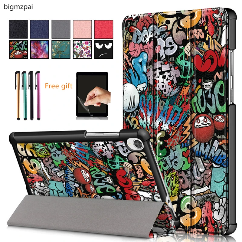 for Lenovo Tab P11 /P11 Pro Case For Lenovo Tab M10 HD 2nd Gen TB-X306X/F /Tab M10 10.1 Leather Stand smart Cover Shell+film+pen