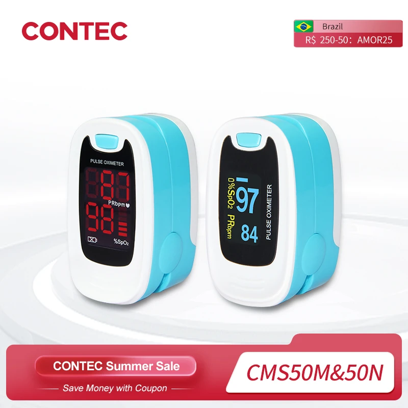 CONTEC  Fingertip Pulse Oximeter Blood Oxygen Saturation SPO2 Heart Rate Monitor Tonometer Household Digital Pulse Monitor