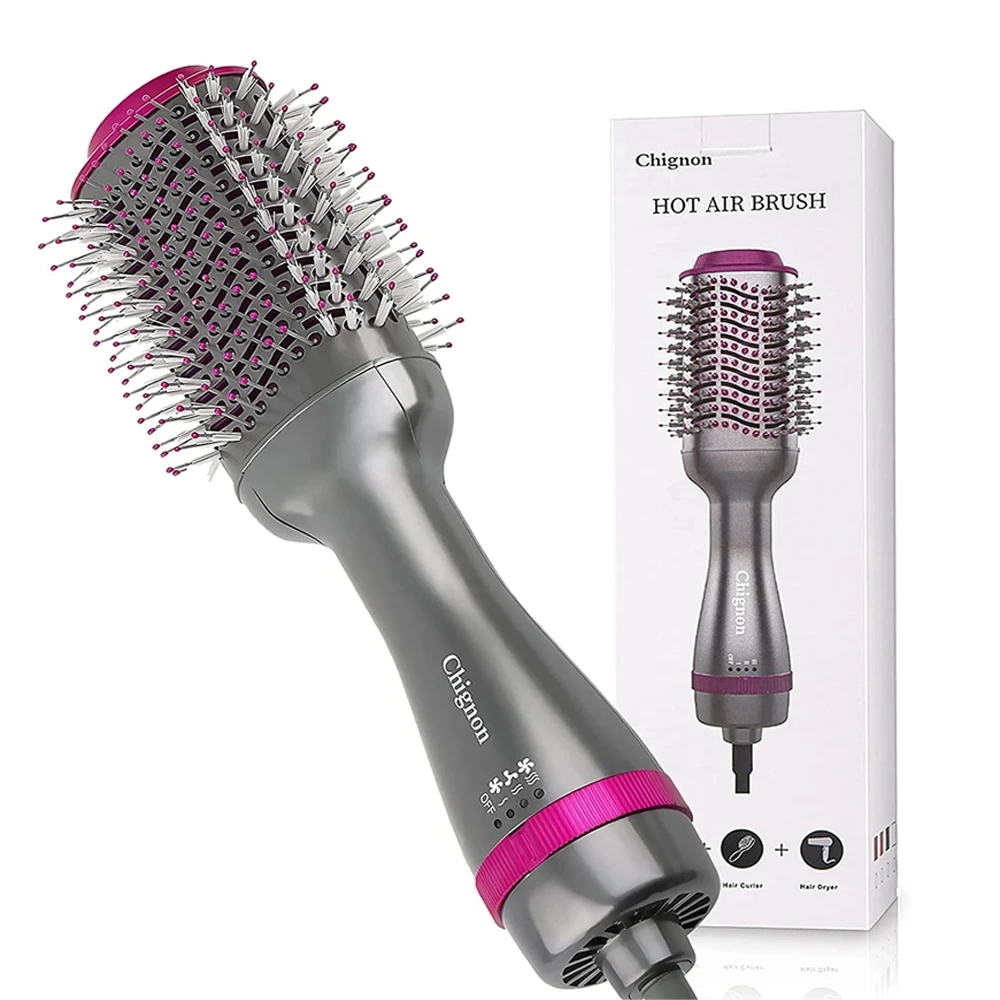 Upgraded Hair Dryer Brush One Step Hair Styler and Volumizer Oval Hair Straightener Curler Comb Electric Electric Hot Air Brush