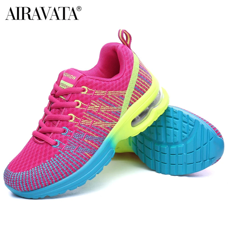 Fashion Sneakers for Women Lightweight Breathable Comfortable Outdoor Air Cushion Lace-up Running Shoes