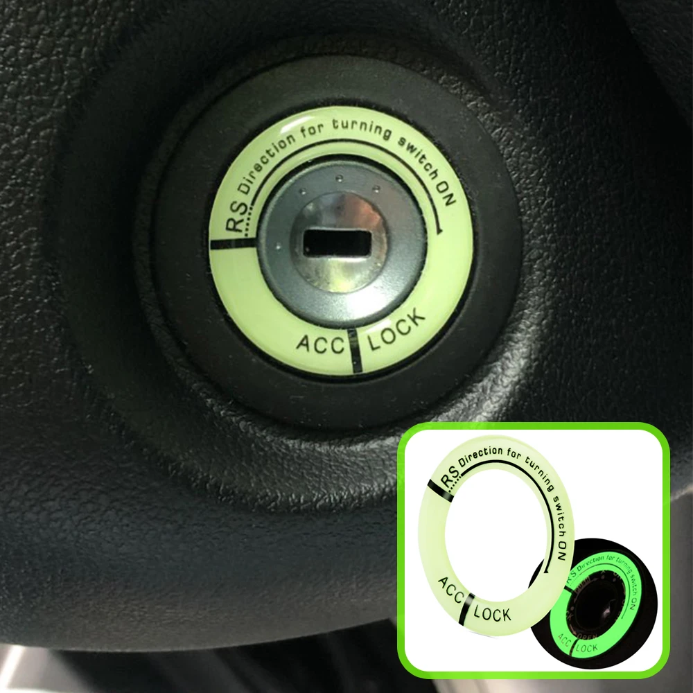 Luminous Ignition Switch Sticker Car Accessories for KIA RIO ceed Hyundai Tucson Creta Kona Solaris Accent Elantra