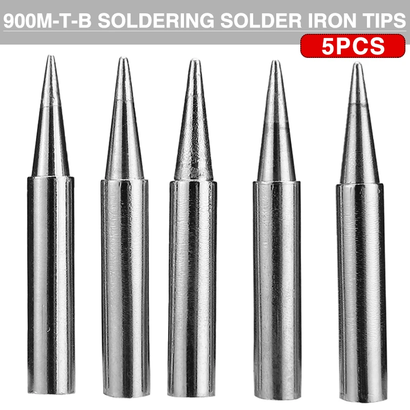 5Pcs/Lot Lead Free Solder Iron Tip Replacement 900M-T-B Solder Iron Tips Head Welding Toosl For Welding Solder Sation Iron Tip