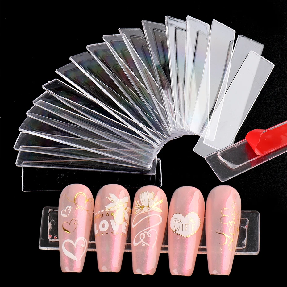 Acrylic Transparent Nail Art Display Stand Practice False Nail Tips Holder Adhesive Glue Tape Manicure Showing Tool JIDP150-153