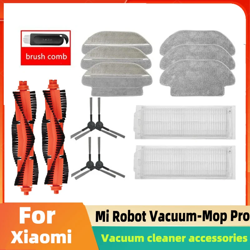 For XIAOMI MIJIA Sweeping Mopping Robot Vacuum Cleaner STYJ02YM Spare Part Pack Kits Side Roller HEPA Filter Main brush Mop