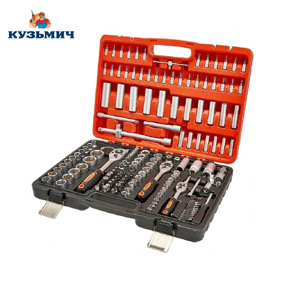 Hand Tool Sets Kuzmich NIK-016/172 1set kit in a case 172 items one hundred seventy two pieces suitcase      КУЗЬМИЧ НИК-016/172