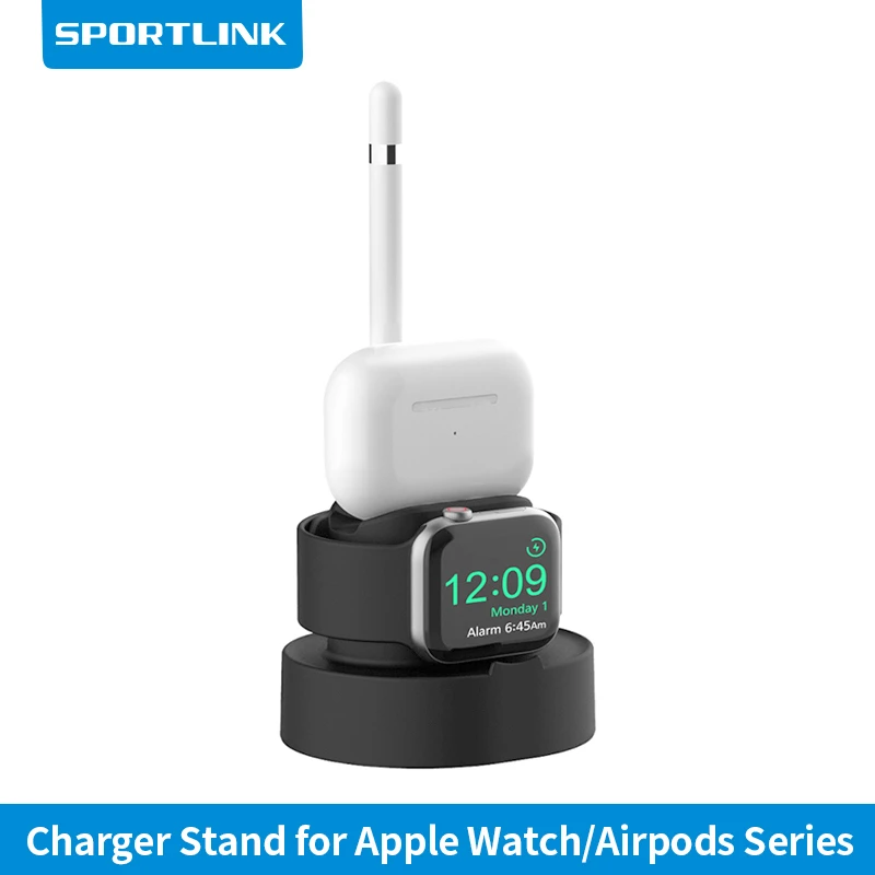 SPORTLINK 2 In 1 Charger Stand Dock For Apple Watch Series 7/6/5/4/3/2/1/SE Airpods iPhone 13 11 Pro Max X XS 8 Charging Holder