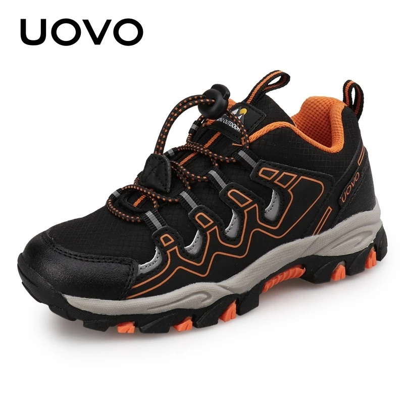 UOVO 2021 New Boys Girls Sports Children Footwear Outdoor Breathable Kids Hiking Shoes Spring And Autumn Sneakers Eur #27-39