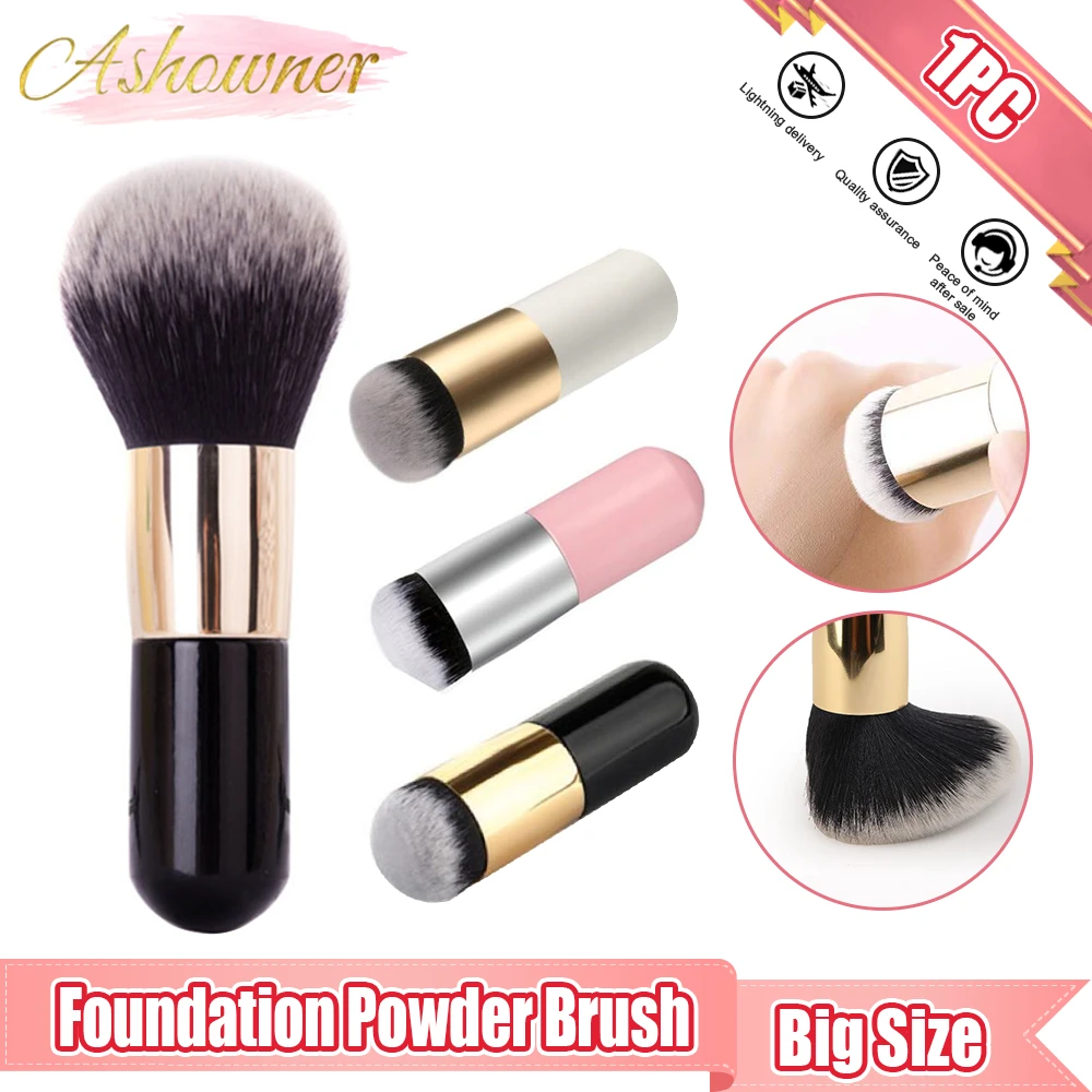 Ashowner Big Size Makeup Brushes Foundation Powder Brush Face Blush Professional Large Cosmetics Soft Foundation Make Up Tools