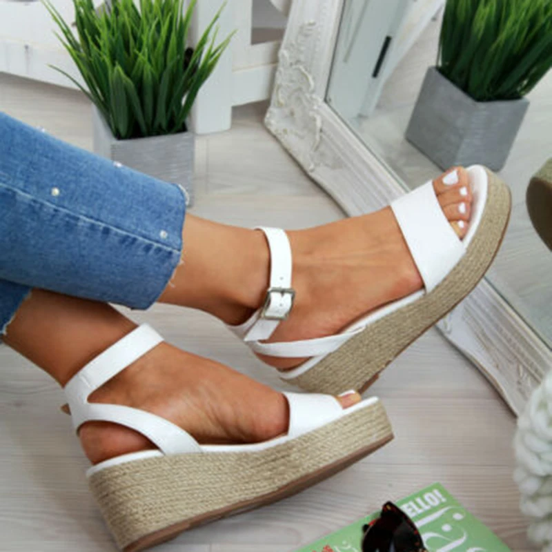 Sommer Platform Sandals 2020 Fashion Women Strap Gladiator Sandal Wedges Shoes Casual Woman Peep Toe espadrille femme ghn7