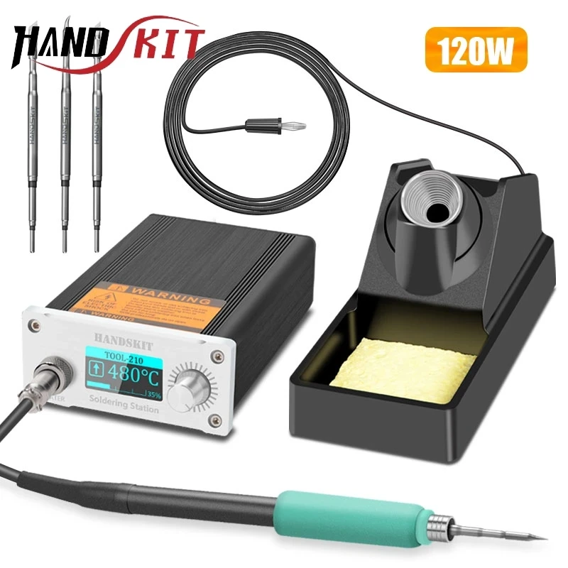 T210 Soldering Station Portable Mini Rework Station Compatible JBC 210 Tips 1-1.5s Quick Heating Micro Electronic Repair Welding