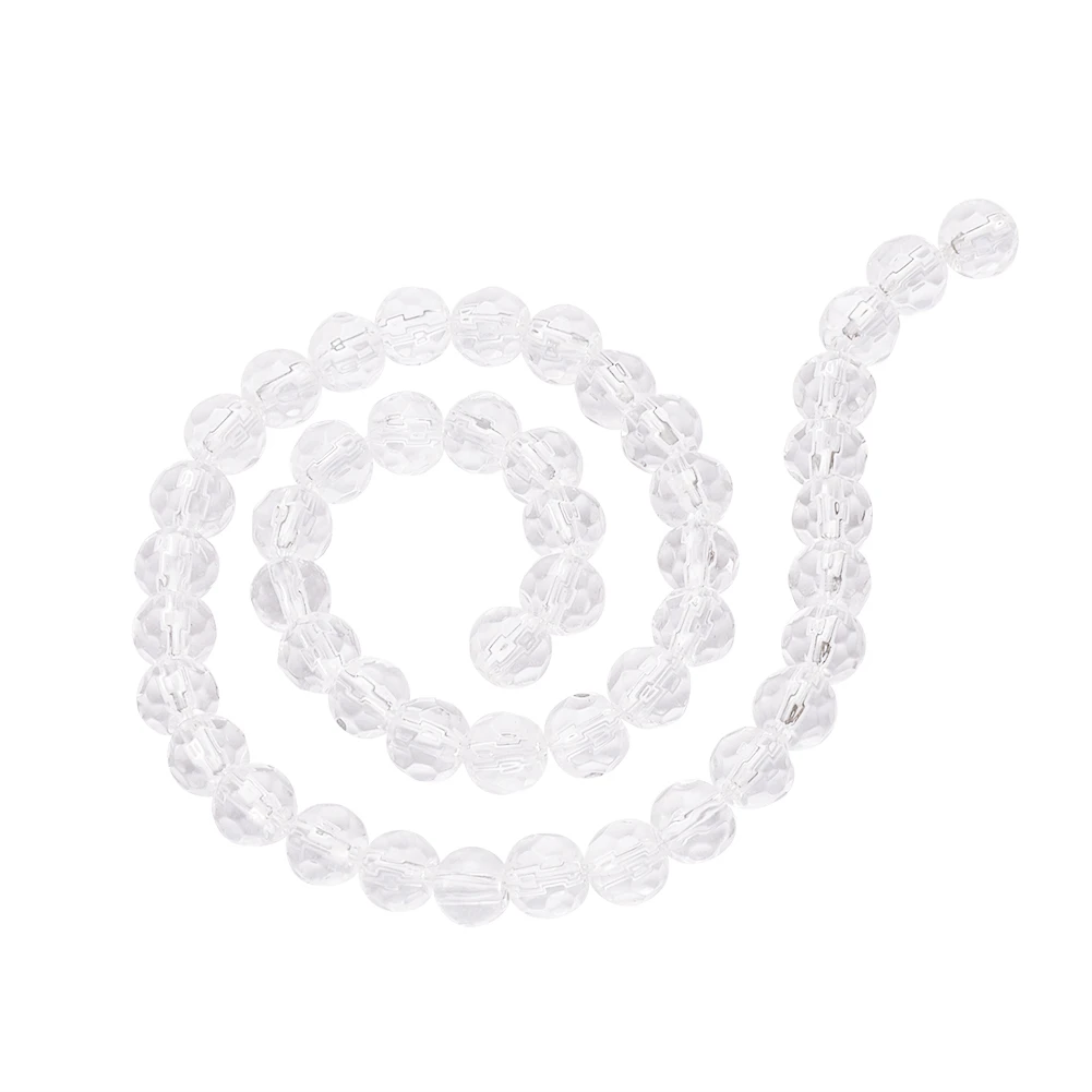 6mm 8mm 10mm 12mm 18mm 20mm Faceted Glass Round Beads Clear for Jewelry Making
