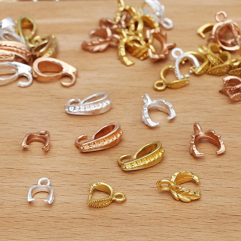 20PCS Melon Seeds Buckle 7*11mmPendant Clasps Hook Bail Clip Jewelry Charm Pendant Connectors DIY Jewelry Making Findings