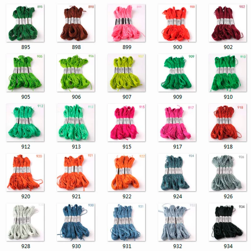 10 pieces  cross stitch    threads   / cross stitch embroidery thread / Custom   threads  colors 07