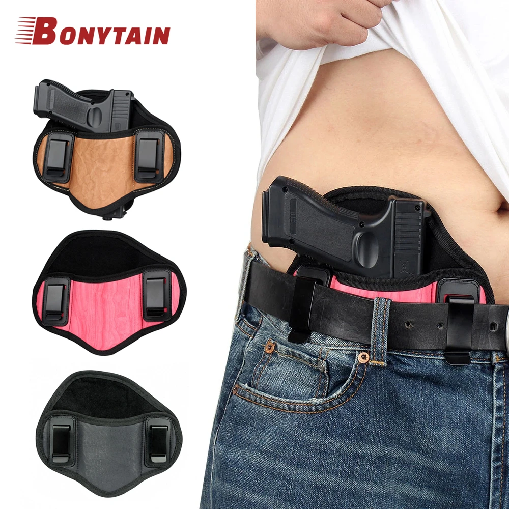Tactical Hunting Holster PU Leather Concealed Gun Pouch for Glock Sig Sauer Beretta Kahr Bersa Thunder Outdoor Tools