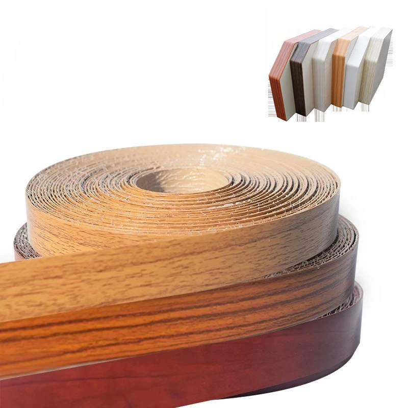 2M Hot Melt PVC Furniture edge banding strip Protector tape adhesive veneer sheets for Cabinet Table Wood Surface Edging Decor
