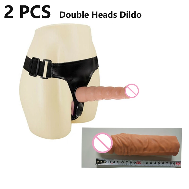 Double Penis Realistic Dildos Strapon Ultra Elastic Harness Belt Strap On Big Dildo Vibrator Adult Sex Toys For Woman Lesbian