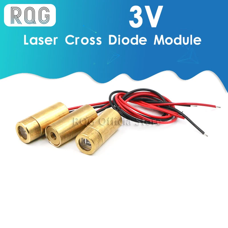 Laser head 650nm 9mm 3V 50mW Laser Cross Diode Module Red Copper Head