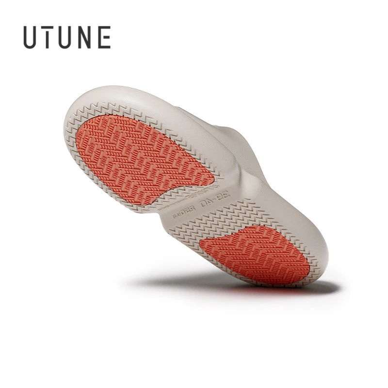 UTUNE Slippers Women Outside Summer Platform Shoes Soft EVA Beach Slides Sneaker Outdoor Men Cool Sandals 4.5CM Thick sole Pink