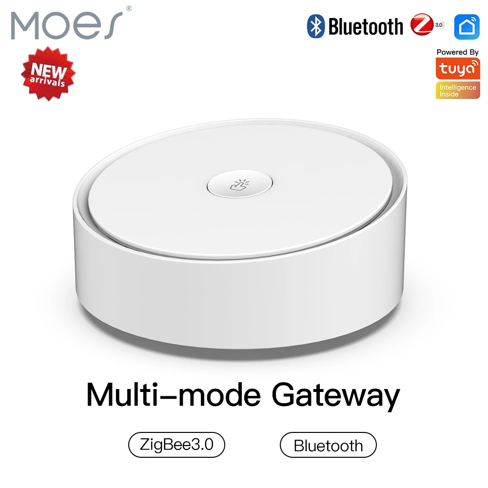 MoesHouse Multi-mode Smart Gateway ZigBee WiFi Bluetooth Mesh Hub Work with Tuya Smart App Voice Control via Alexa Google Home