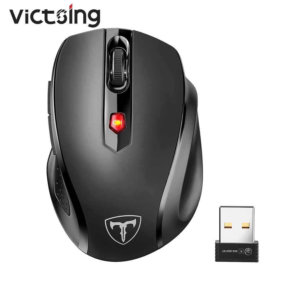 VicTsing MM057 Wireless Mouse 2.4Ghz Ergonomic Design Optical Mice 6 Buttons 2400 DPI Energy Saving For PC Laptop Computer Mouse