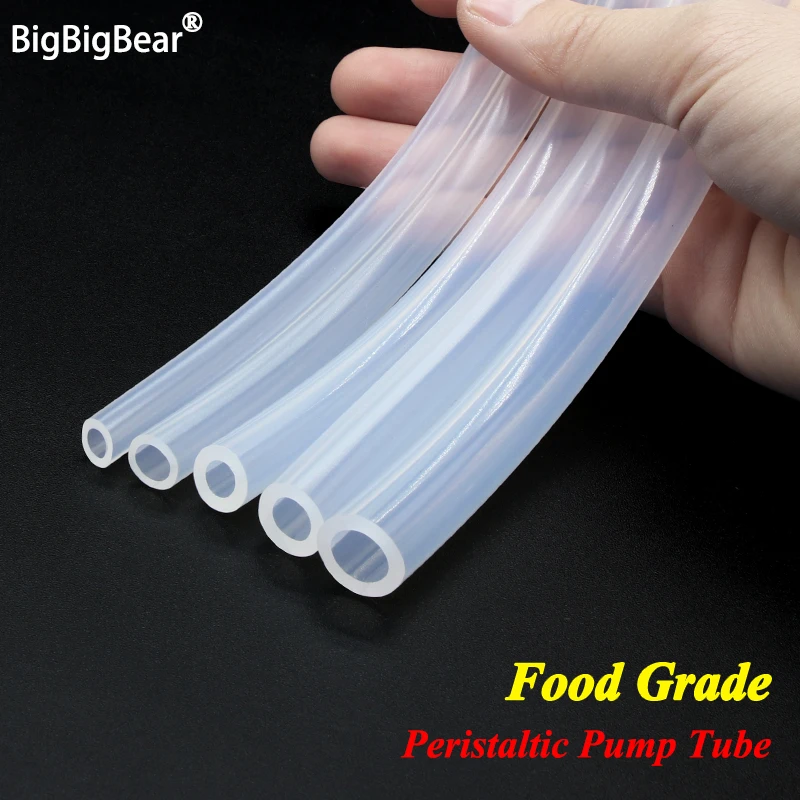 Peristaltic Pump Tube ID 0.8 1 1.6 2 2.4 3.2 4.8 6.4 7.9 9.6 mm Soft Silicone Hose Flexible Food Grade Nontoxic Transparent