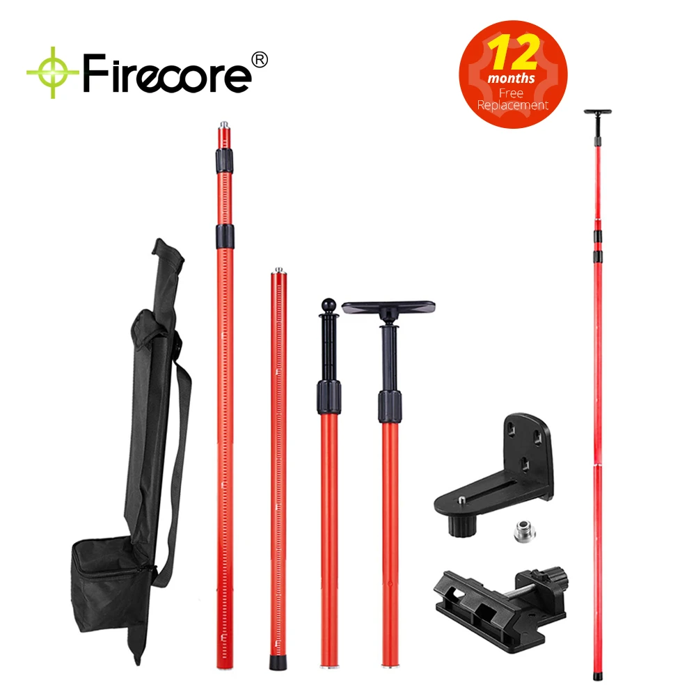 FIRECORE Laser Extend Telescoping Pole Ceiling Leveling Rod With 1/4