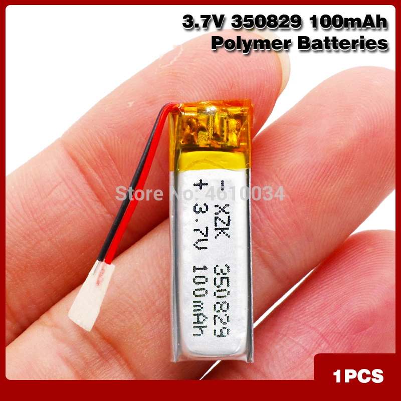 3.7v 100mAh 350829 Lithium Polymer Li-Po li ion Rechargeable Battery For GPS Camera Power Bank Tablet Electric Toys PAD DVD