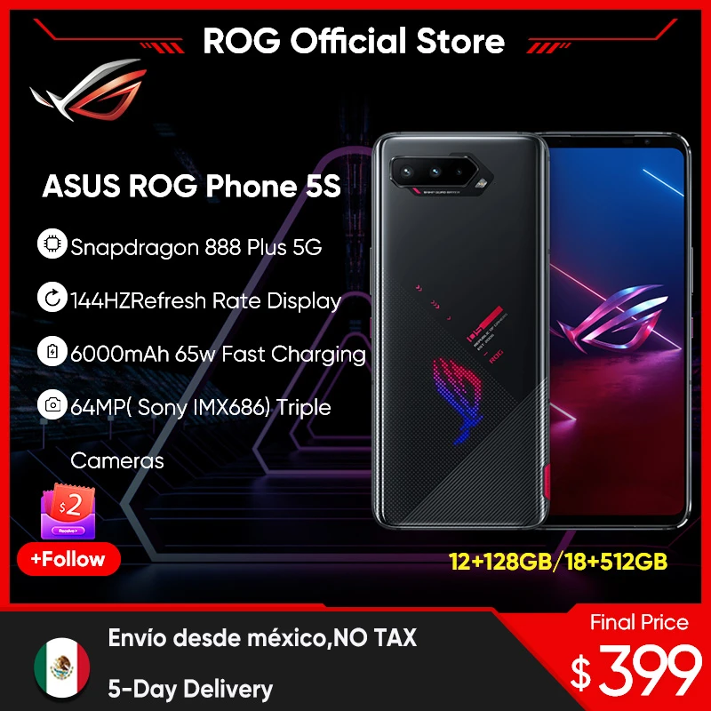 DHL Free Shipping Global Rom Asus ROG Phone 5/pro 5G 6.78