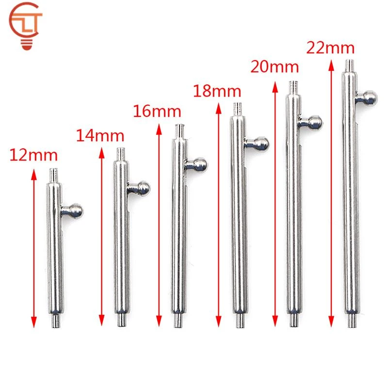 10pcs Quick Release Watch Band Single Switch Spring Bars 16mm 18mm 20mm 22mm 24mm Strap Link Pin Stainless Steel