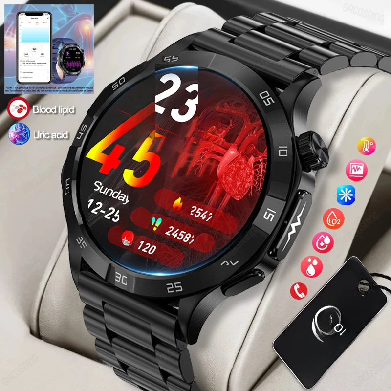 2021 New 454*454 Screen Smart Watch Always Display The Time Bluetooth Call Local Music Smartwatch For Mens Android TWS Earphones