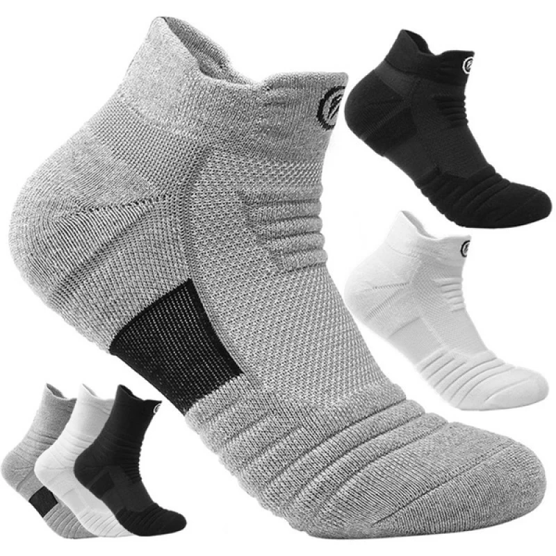 1Pair Running Stockings Men Short Socks thick Sweat Sweat-Absorbent Outdoor Sports Walking Stockings Basketball Stockings