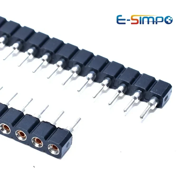 20pcs 1x40 Pin 2.54mm Round Tin Plated Breakable Single Row Hole PCB IC Female Pin Header Socket Connector