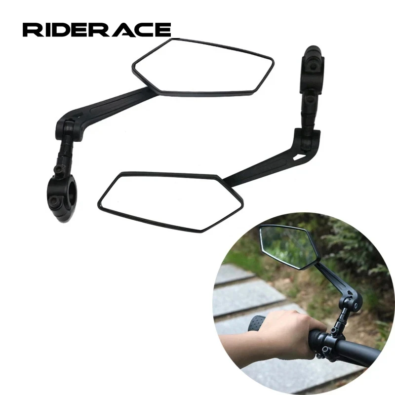 Bicycle Rear View Mirror Glass Wide Range Of Visibility Reflector Outdoor Mountain Bike Electric Car Safety Adjustable Mirrors