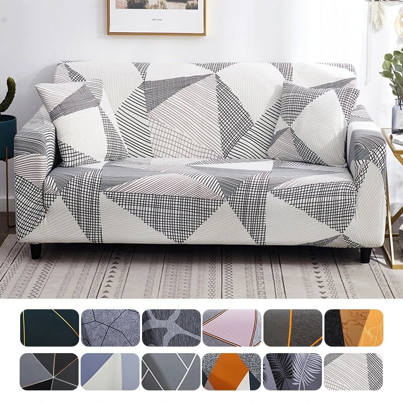 HOUSMIFE Geometric Elastic Sofa Covers for Living Room Modern Sectional Corner Sofa Cover Slipcovers Couch Cover Chair Protector