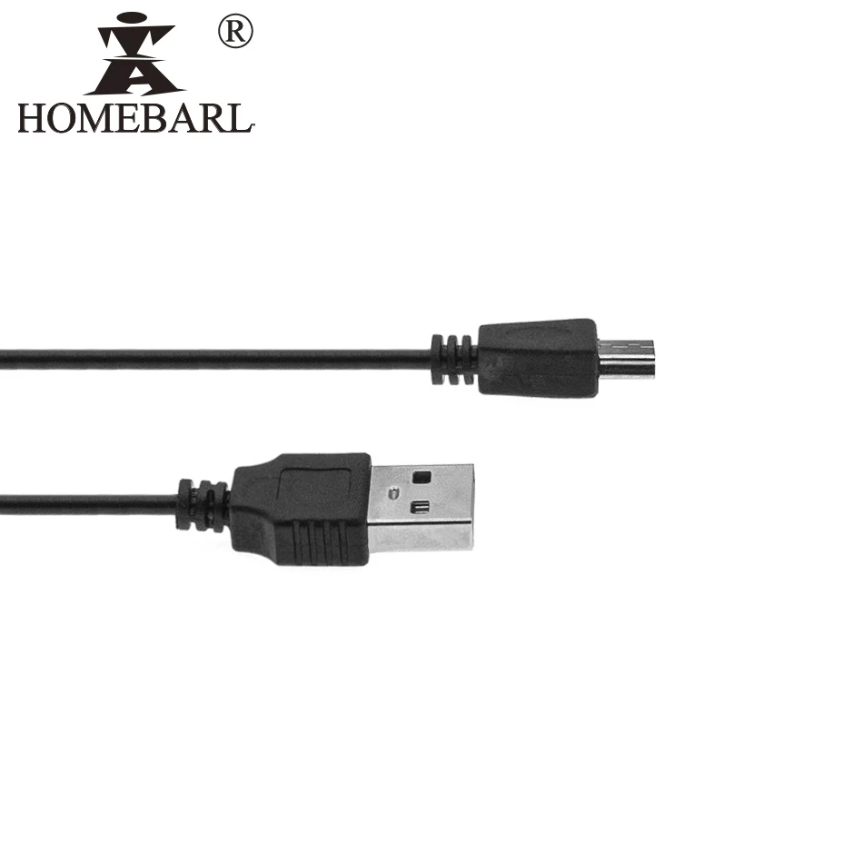 HOMEBARL Data Sync Flat Mini USB A Male To Mini 5 Pins B Charger V3 USB Cable For MP3 MP4 MP5 Player Camera Radio Bluetooth DVD