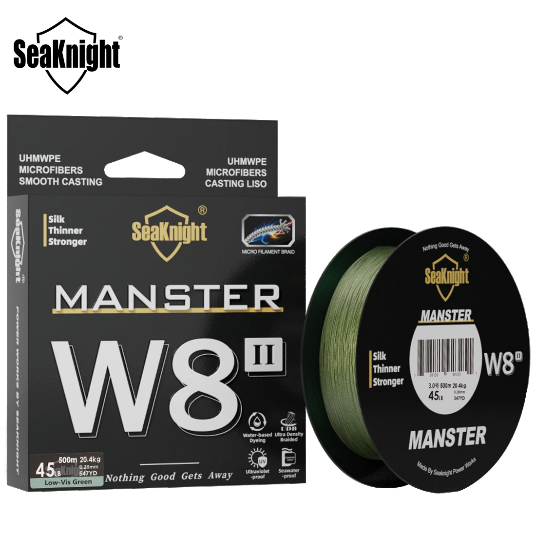 SeaKnight Brand MONSTER/MANSTER W8 Fishing Line 150M 300M 500M 8 Strands Braided Fishing Line Multifilament PE Line 15 -100LB