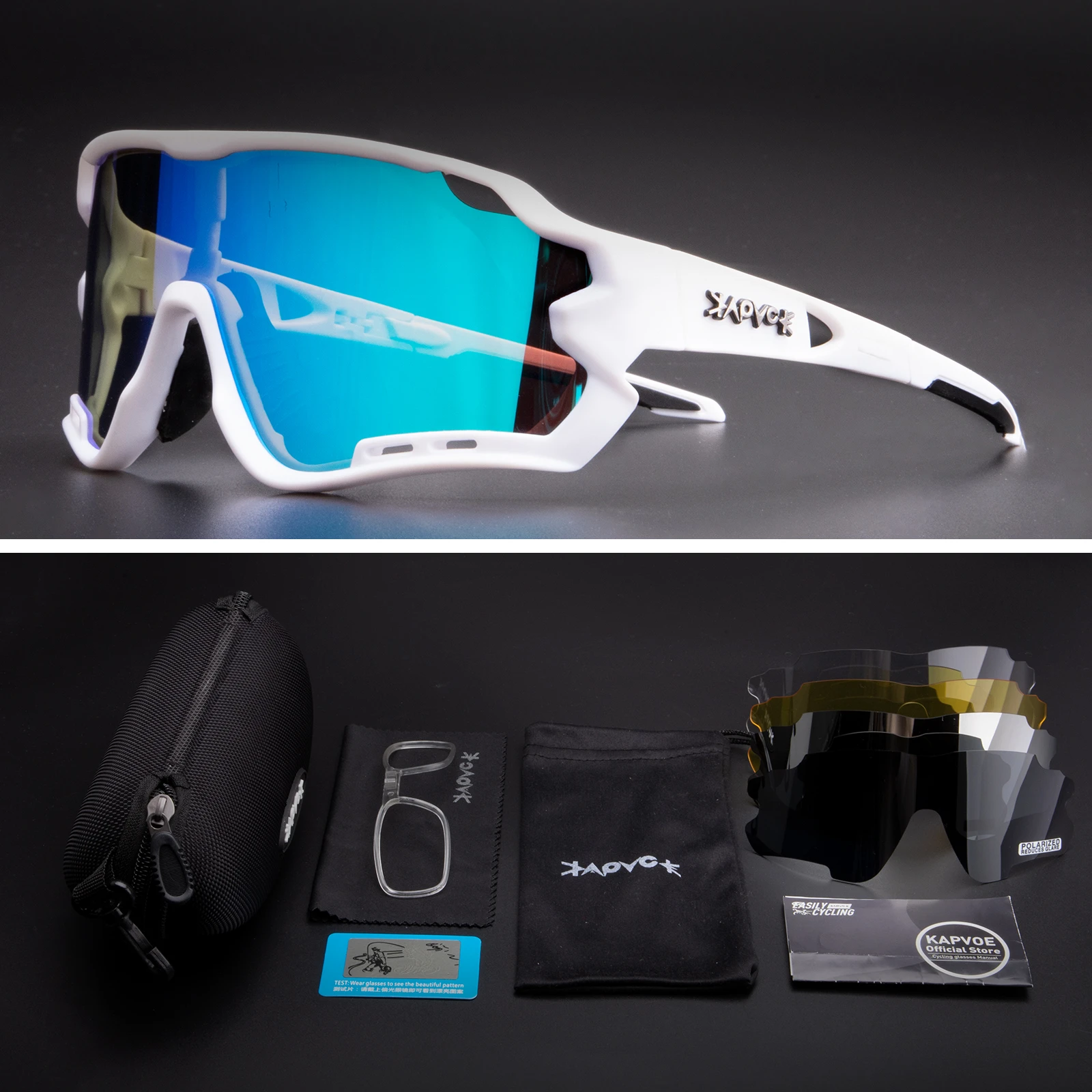 Kapvoe Cycling Glasses Men Sunglasses Bicycle Polarized Goggles Women MTB Bike Sports Fishing Photochromic Eyewear Accessories