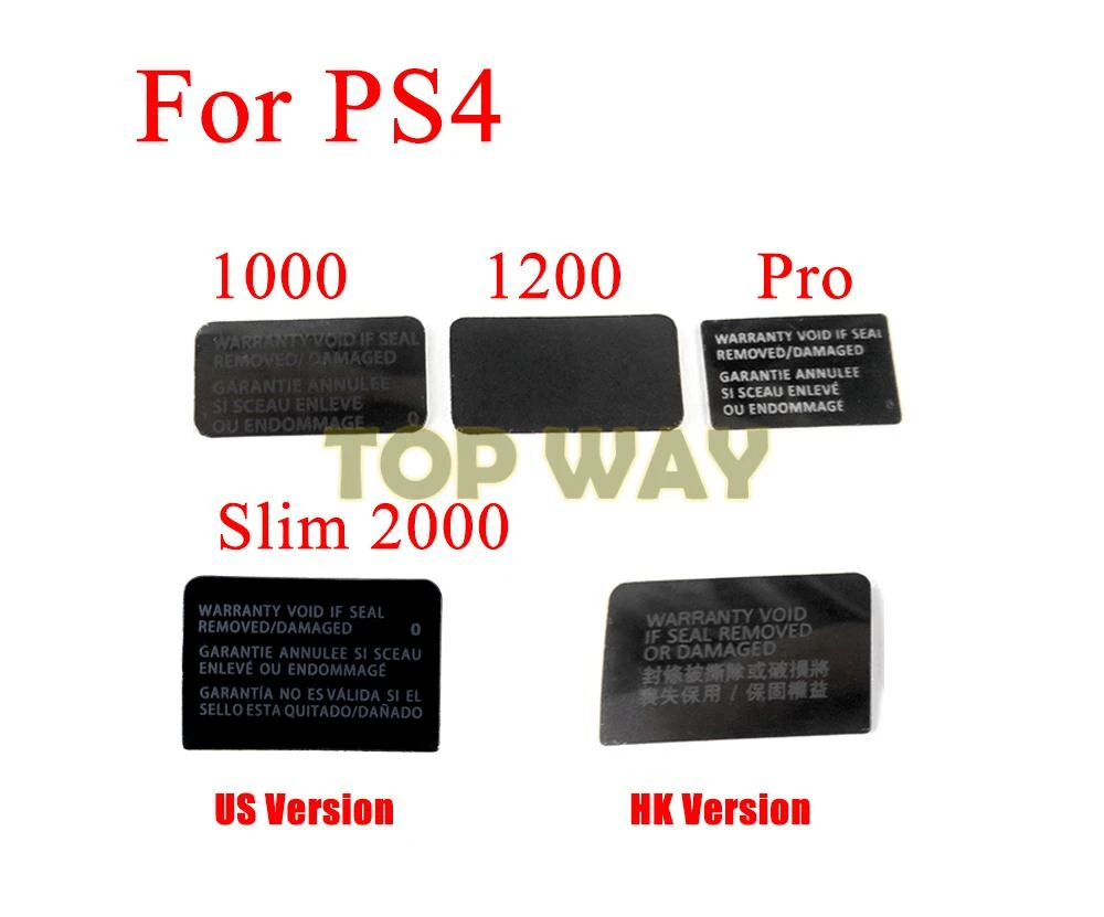 5pcs For Playstation PS4 Slim PS4 slim 2000 /1000 1100/1200/pro console Label Sticker Housing Shell Sticker Lable Seals